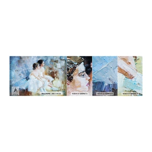 Photo Wallpaper Sample Self-Adhesive Deluxe Sticker - Young Swans Resting - Ballerina, Dance, Ballet - 100x30 cm