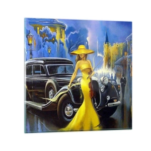 Glass picture - Nocturne for Violin and Love - 30x30 cm