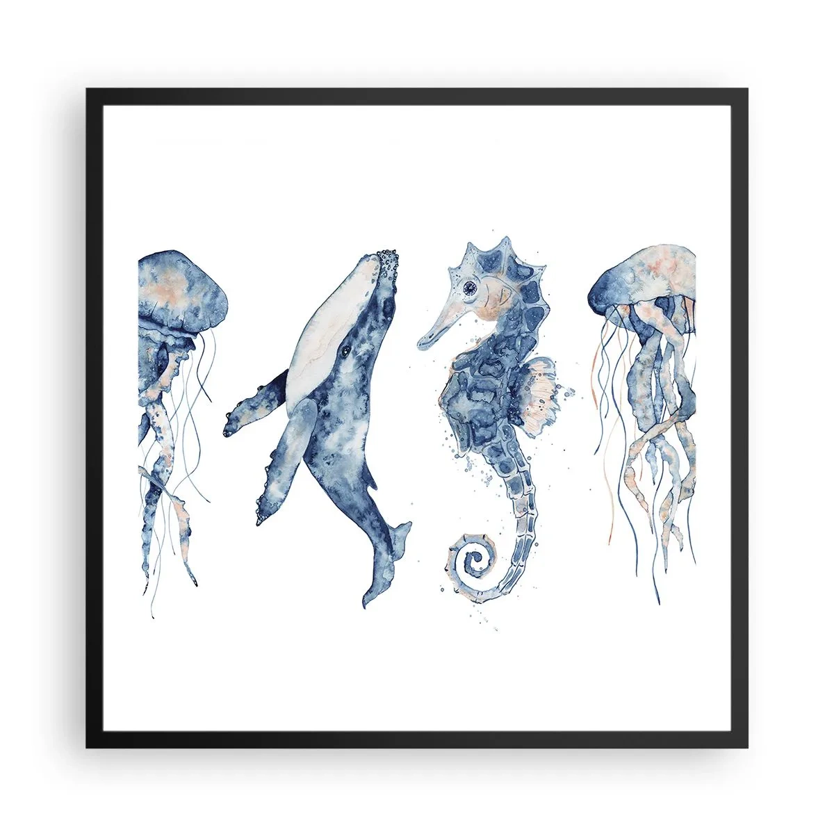 Poster in black frame - Sea Quirks - 60x60 cm