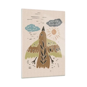 Glass picture - Joyful Flight - 50x70 cm