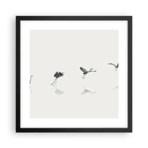 Poster in black frame - Four Simple Steps - 40x40 cm