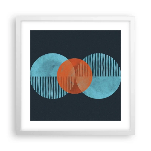 Poster in white frmae - Symmetrical Composition - 40x40 cm