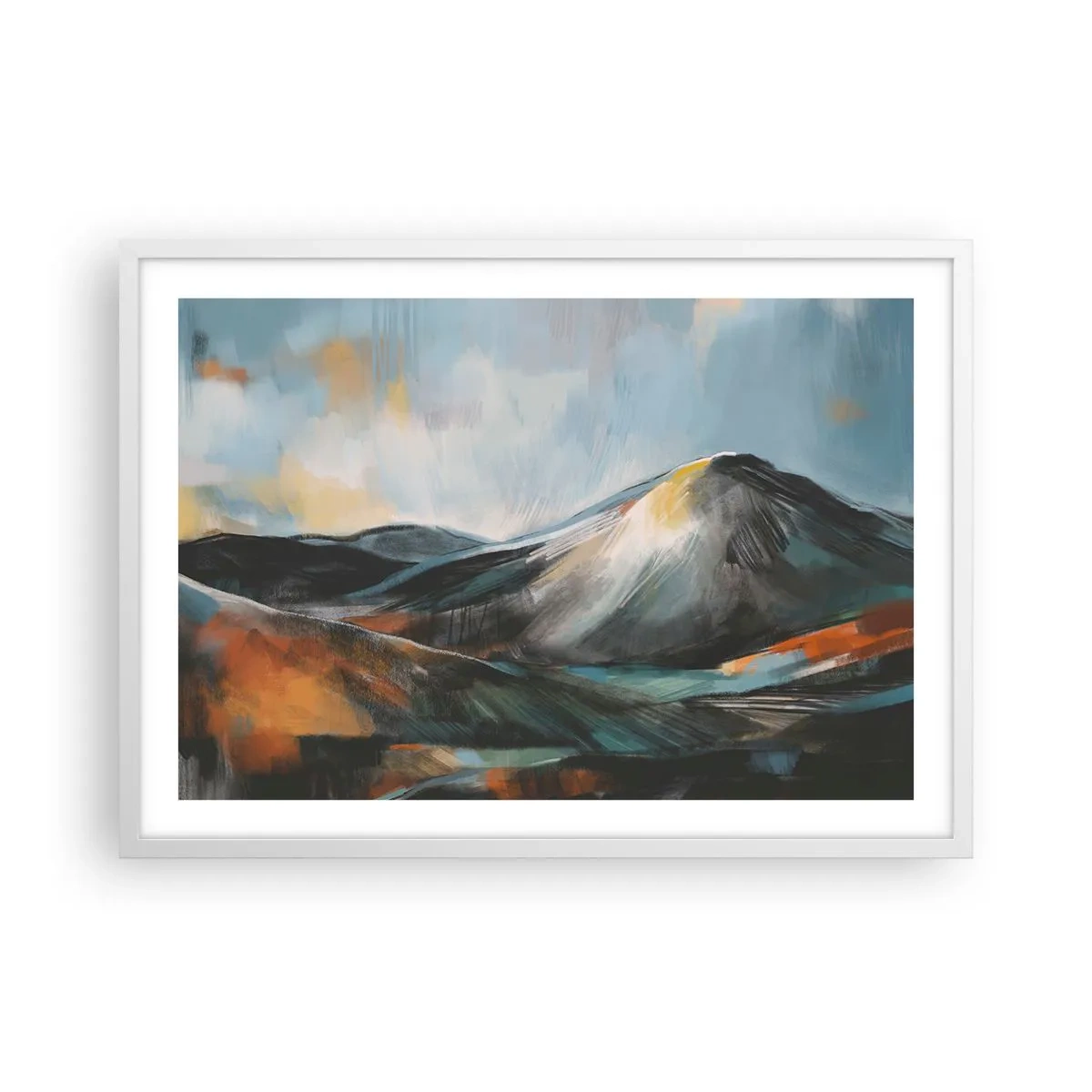 Poster in white frmae - Raw and Beautiful - 70x50 cm