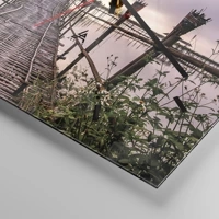 Clock face with lines