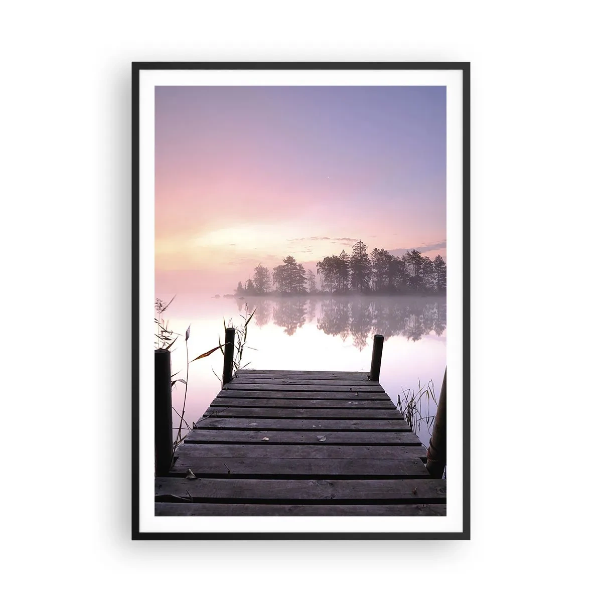 Poster in black frame - Out from a Lilac Fog… - 70x100 cm