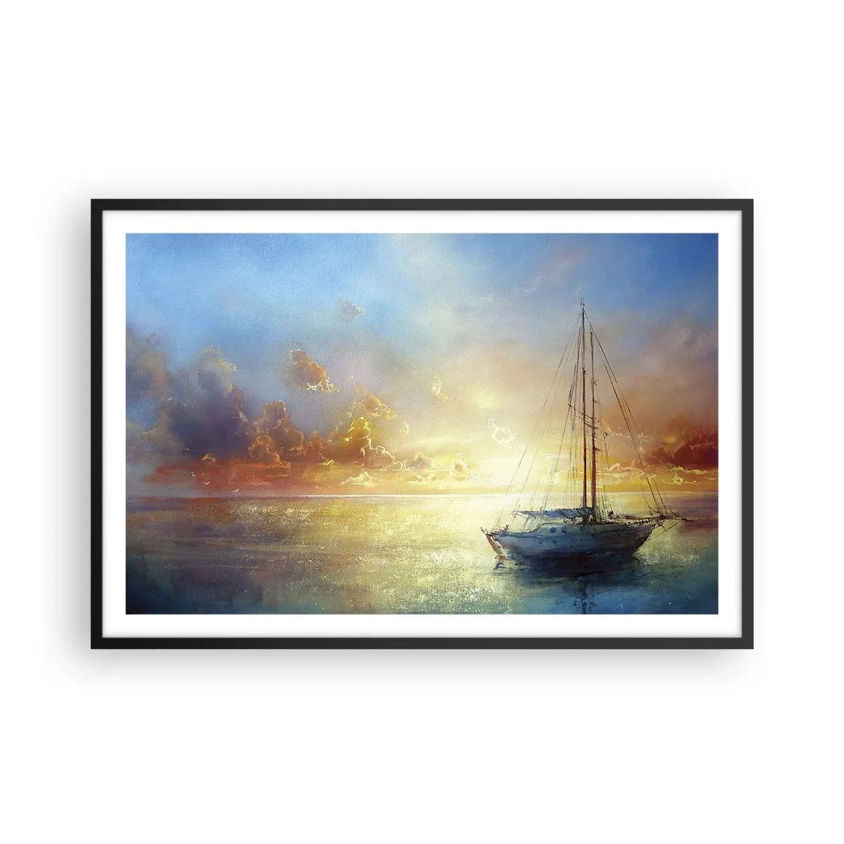 Poster in black frame - In a Golden Bay - 91x61 cm