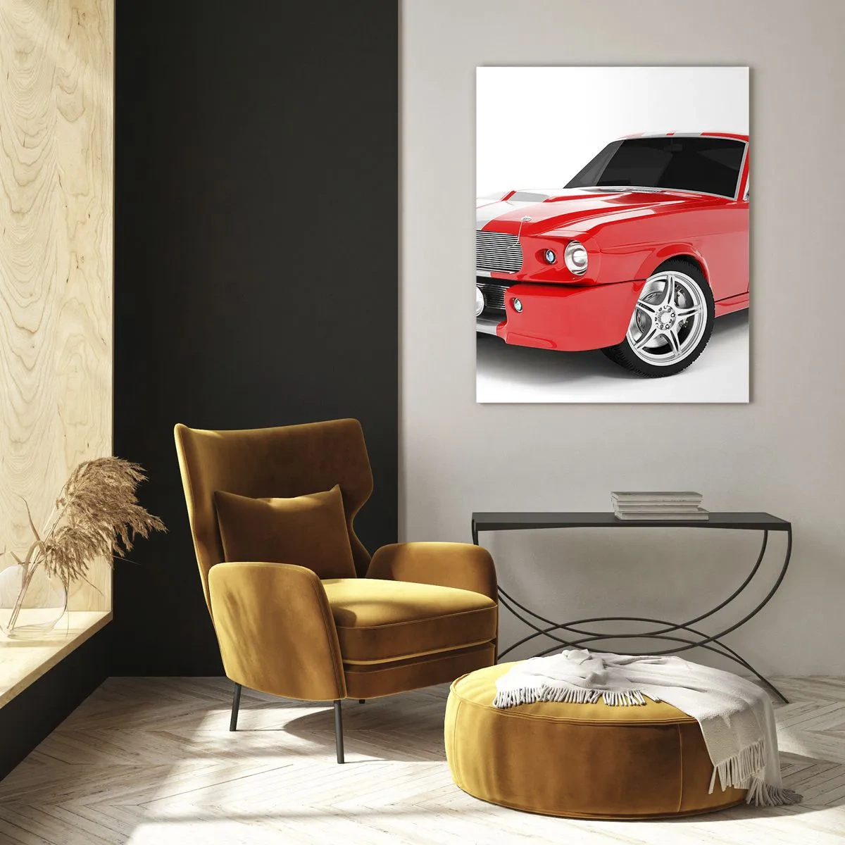 Glass picture - Mustang fast as a Wind - 70x100 cm