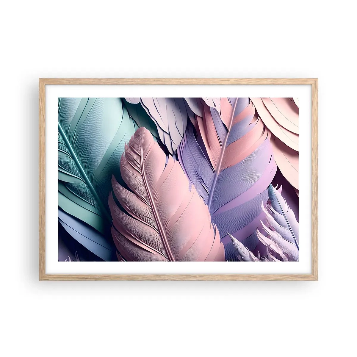 Poster in light oak frame - Birdie Chic - 70x50 cm