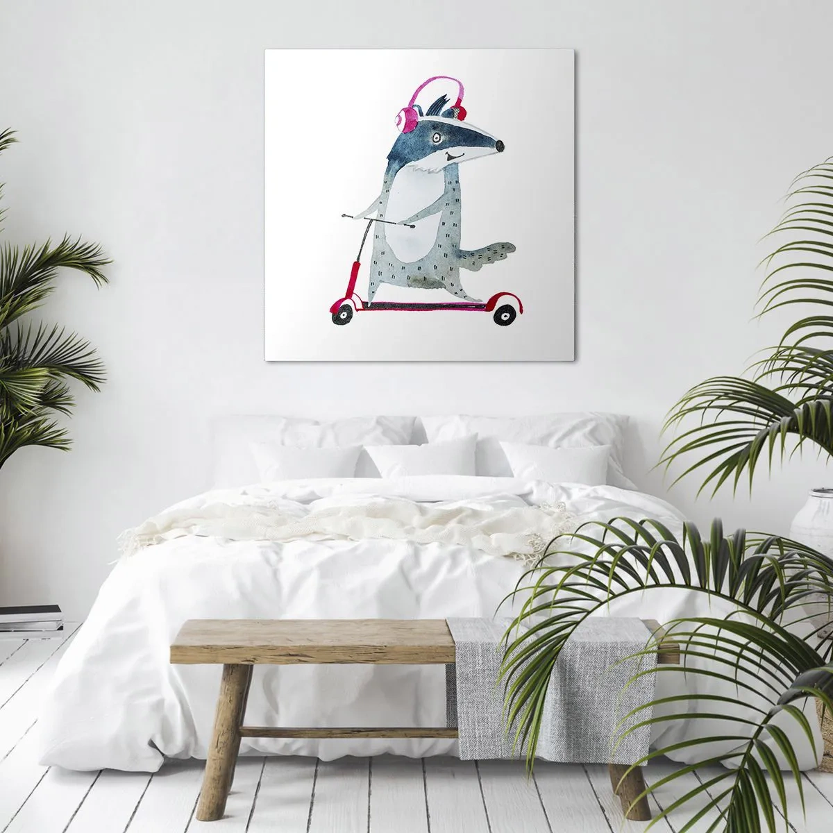 Canvas picture - Joys of a Badger - 60x60 cm