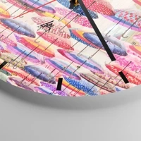 Clock face with lines