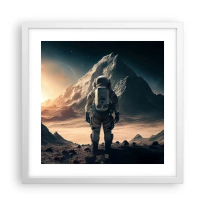 Poster in white frmae - New Challenge - 40x40 cm