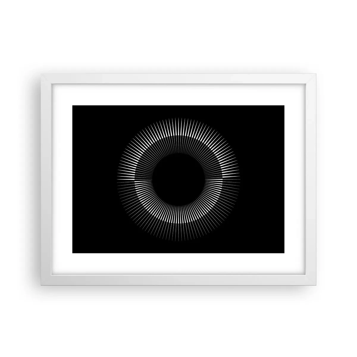 Poster in white frmae - Black Sun - 40x30 cm