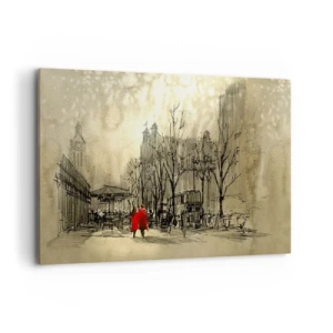 Canvas picture - A Date in London Fog - 120x80 cm