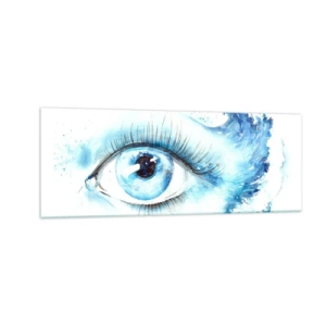 Glass picture - Immerse in those Blue Eyes - 140x50 cm