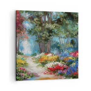 Canvas picture - Wood Garden, Flowery Forest - 50x50 cm
