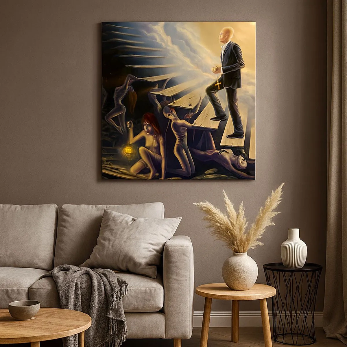 Canvas picture - A Dantesque Journey towards the Light - 30x30 cm