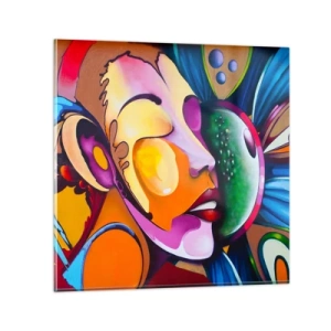 Glass picture - Touching with a Colour - 60x60 cm