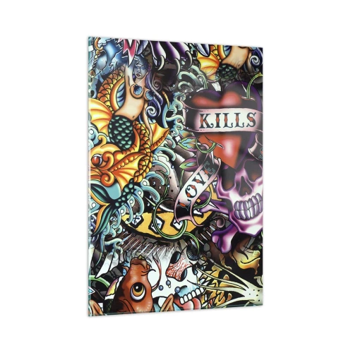 Glass picture - Dream of a Tattoo Artist - 50x70 cm