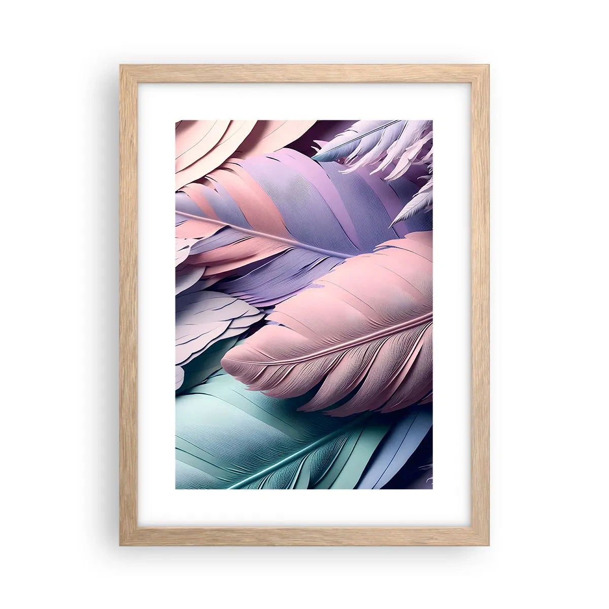 Poster in light oak frame - Birdie Chic - 30x40 cm