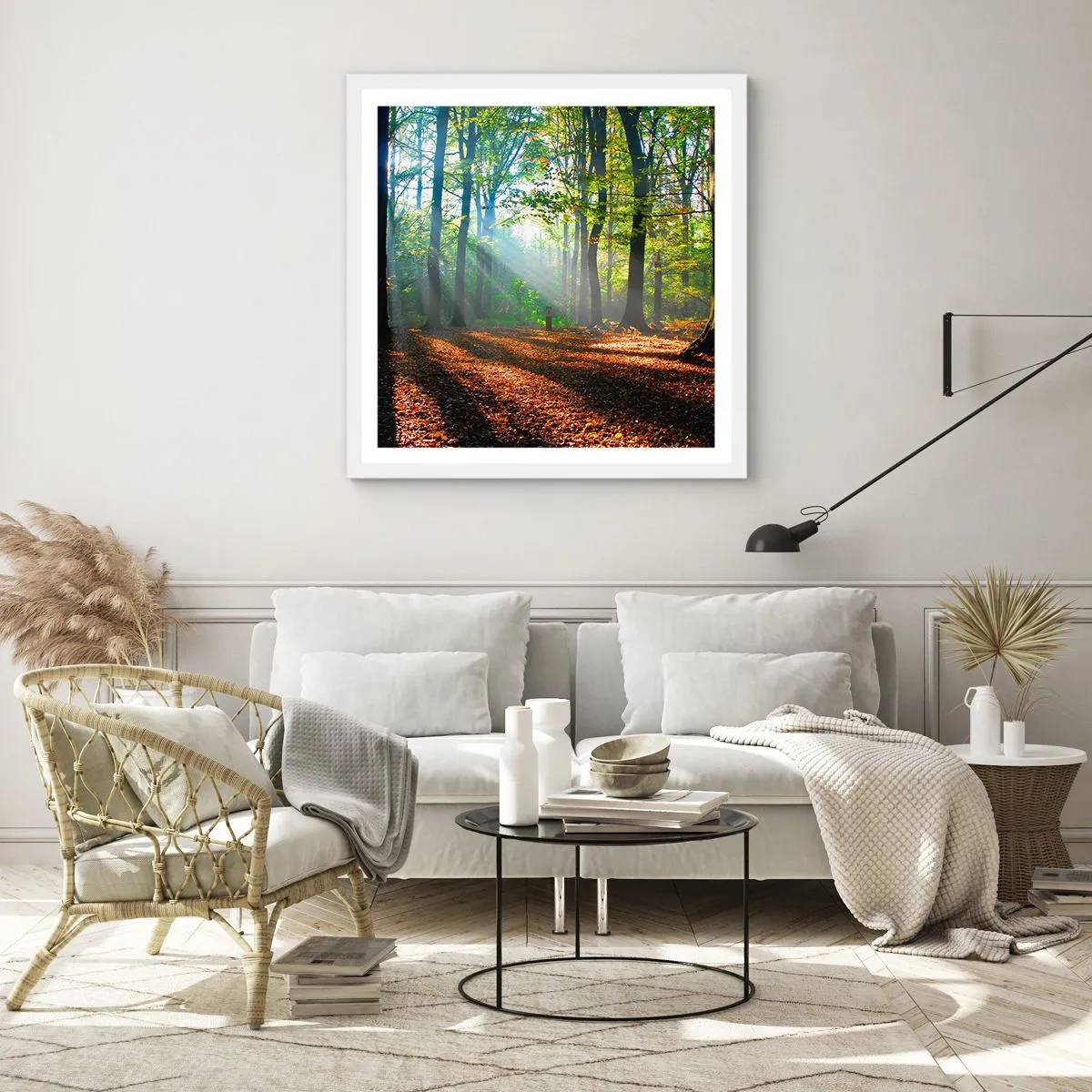 Poster in white frmae - Highs And Lows - 50x50 cm