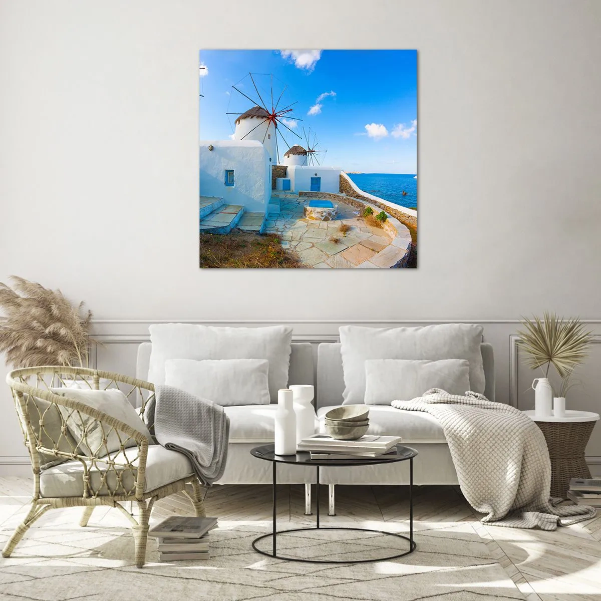 Glass picture - Blue Wind from the Sea - 70x70 cm