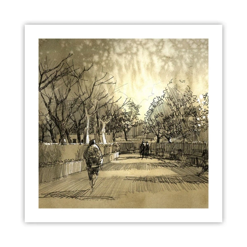 Poster - Moment Stopped with a Feather - 50x50 cm