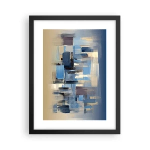 Poster in black frame - Blue Construction - 30x40 cm