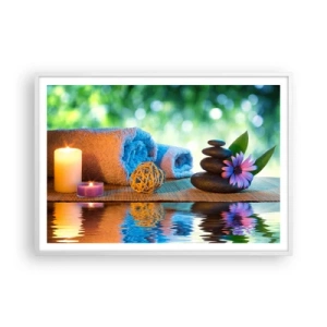 Poster in white frmae - Time for the Body - 100x70 cm