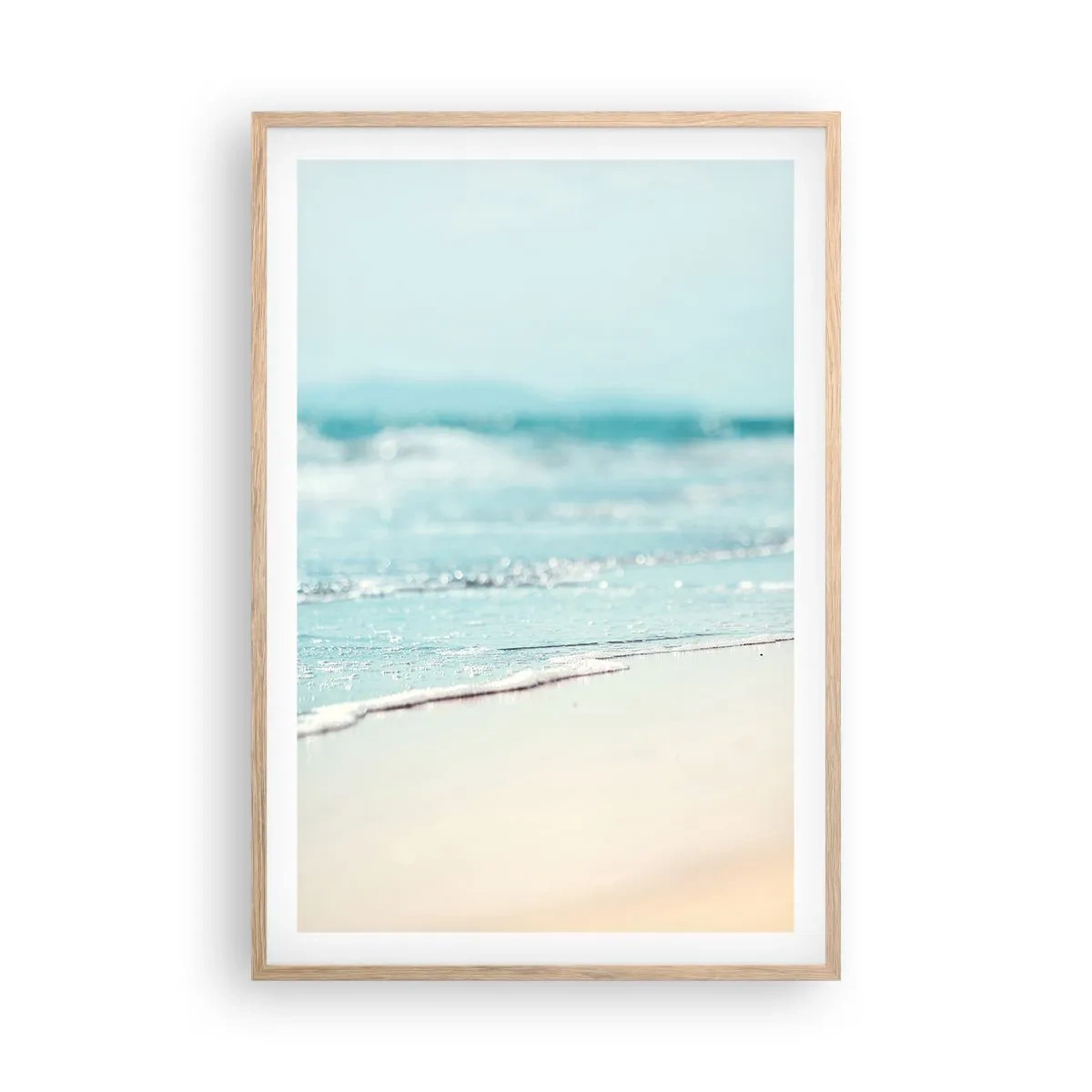 Poster in light oak frame - Warmth and Breeze - 61x91 cm