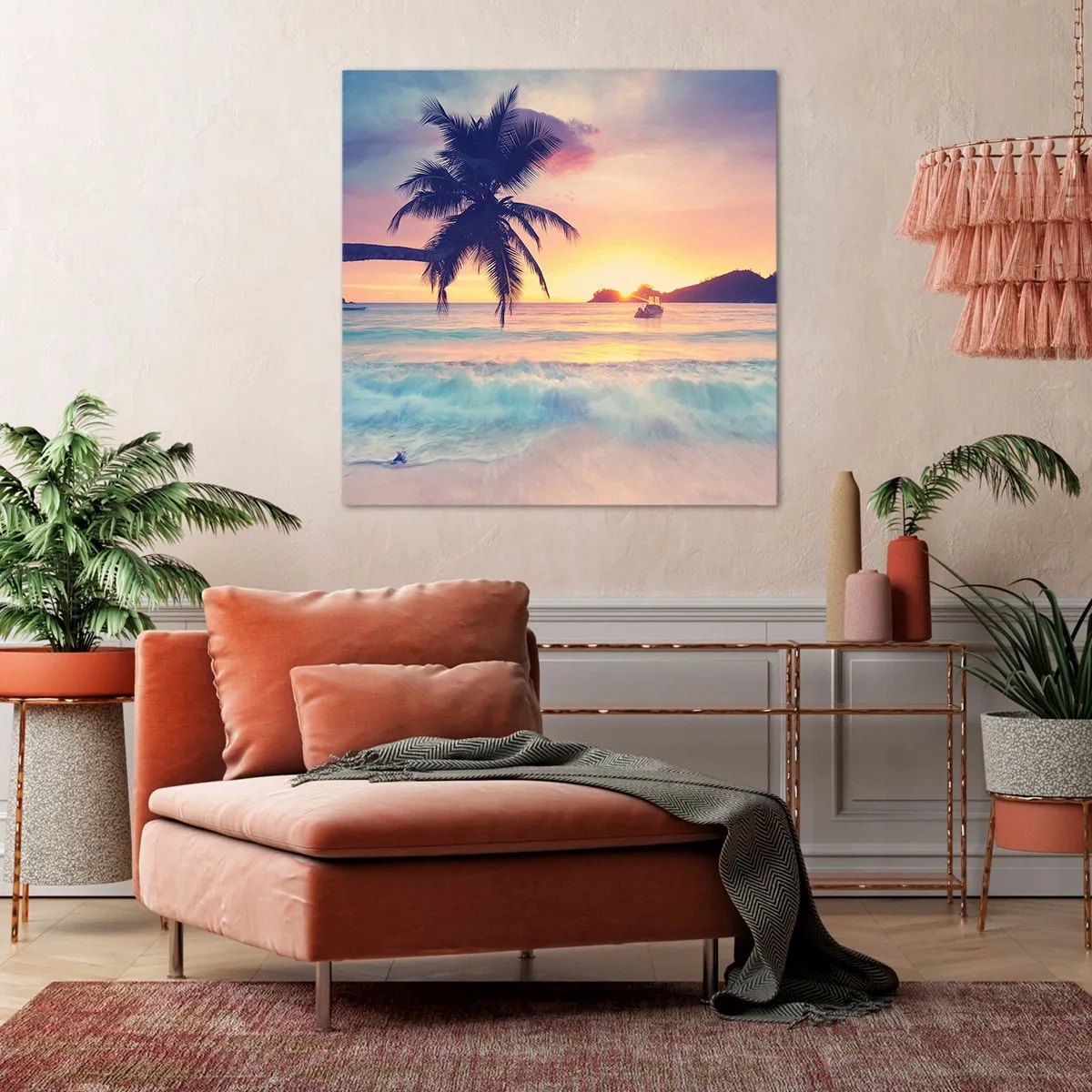 Canvas picture - Evening in a Bay - 30x30 cm