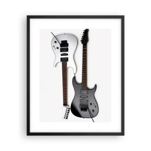 Poster in black frame - Harmony of Shapes - 40x50 cm