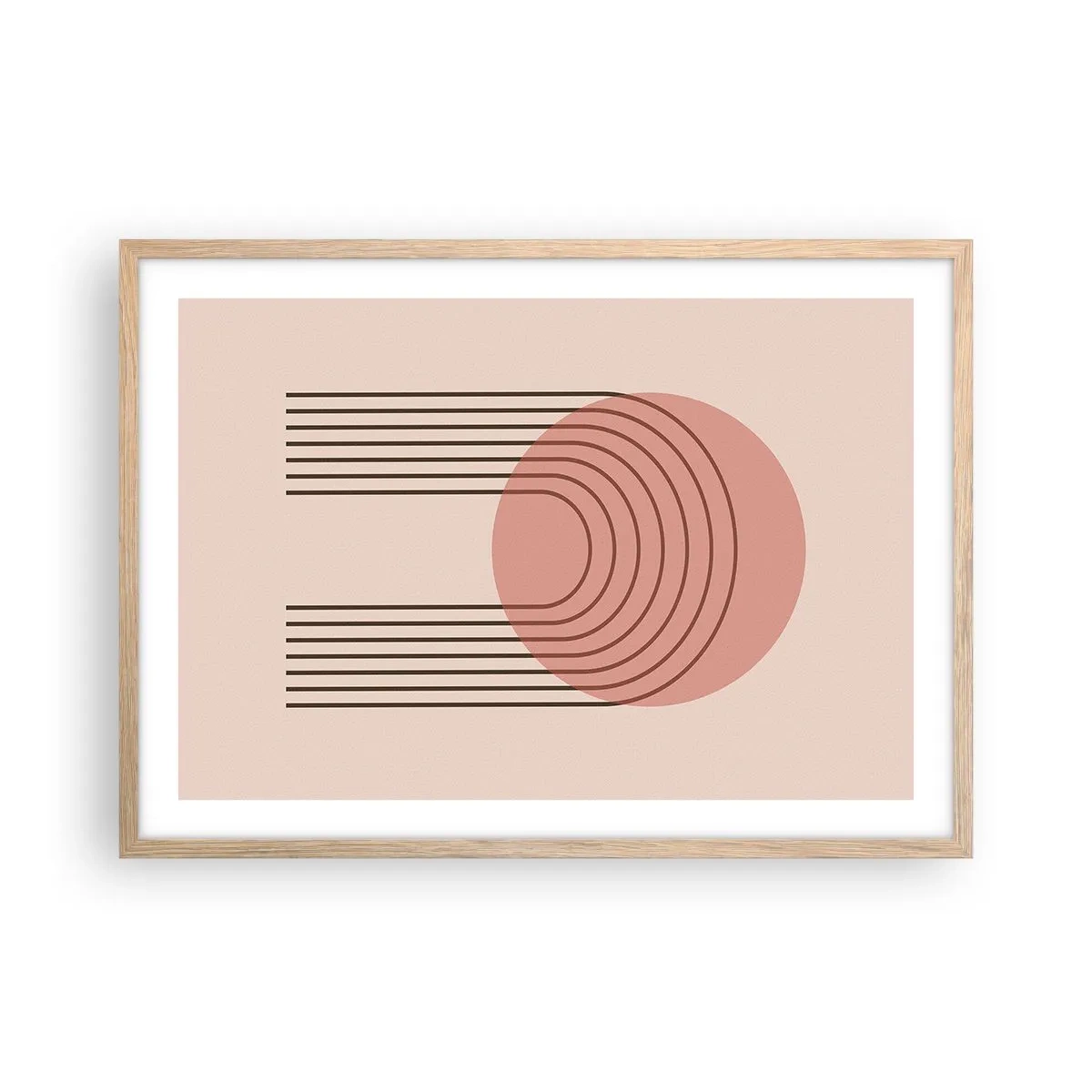 Poster in light oak frame - Irresistible Attraction - 70x50 cm