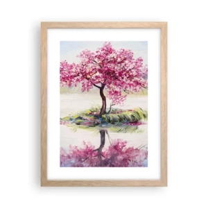 Poster in light oak frame - Spring Holiday - 30x40 cm