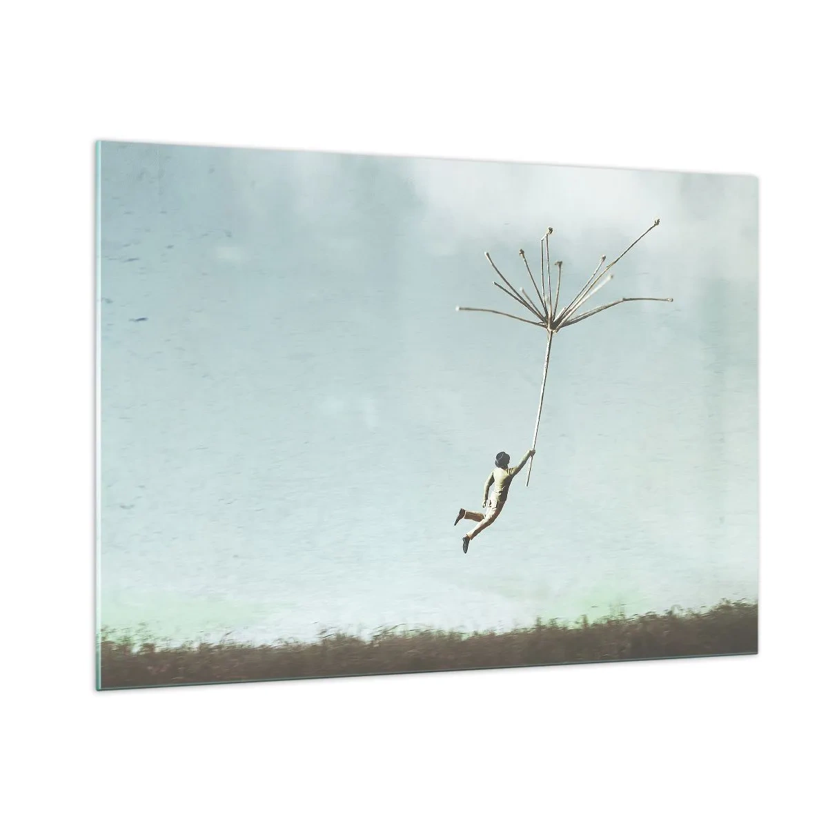 Glass picture - Kites, Dandelions, Wind - 100x70 cm