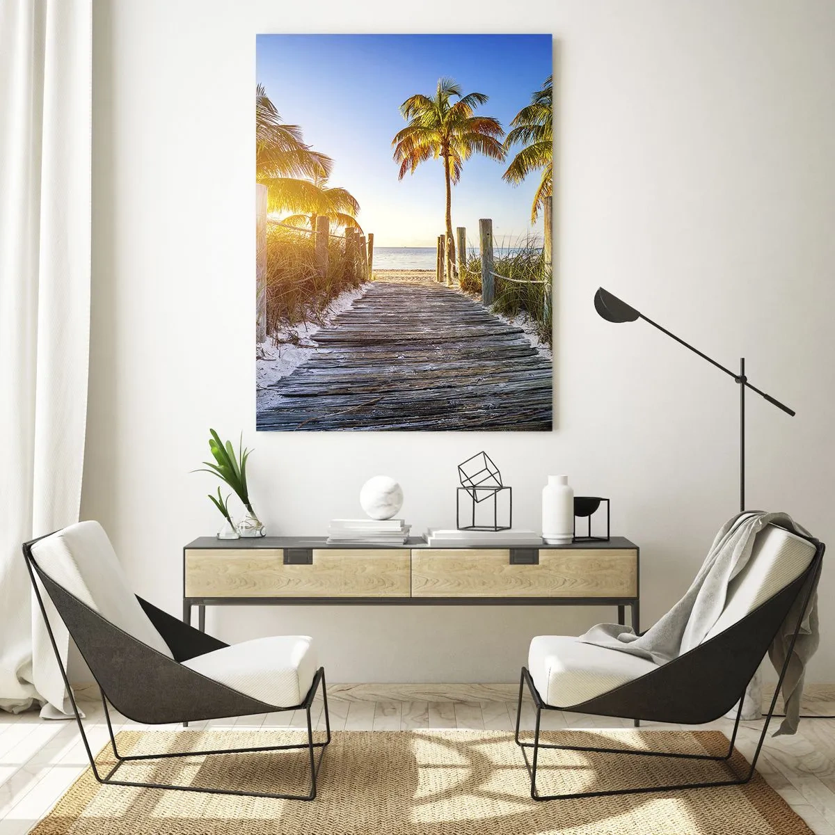 Glass picture - Straight to Paradise - 50x70 cm