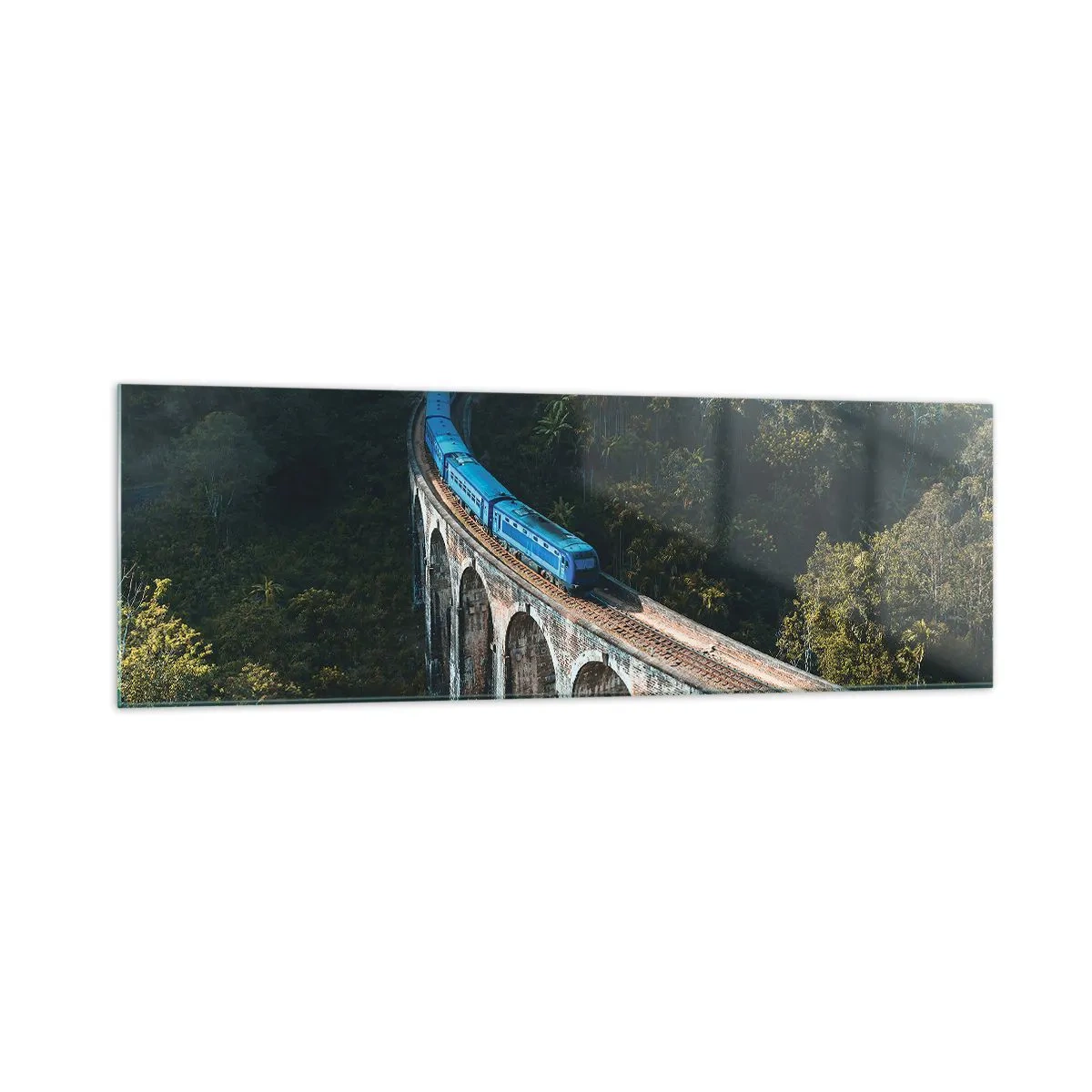 Glass picture - Train through Nature - 160x50 cm