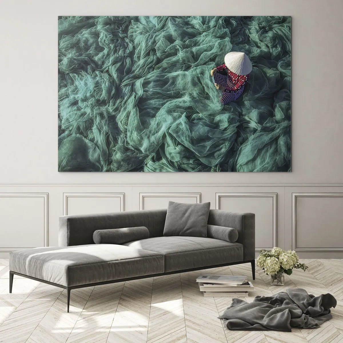Glass picture - In the Sea of Nets - 120x80 cm
