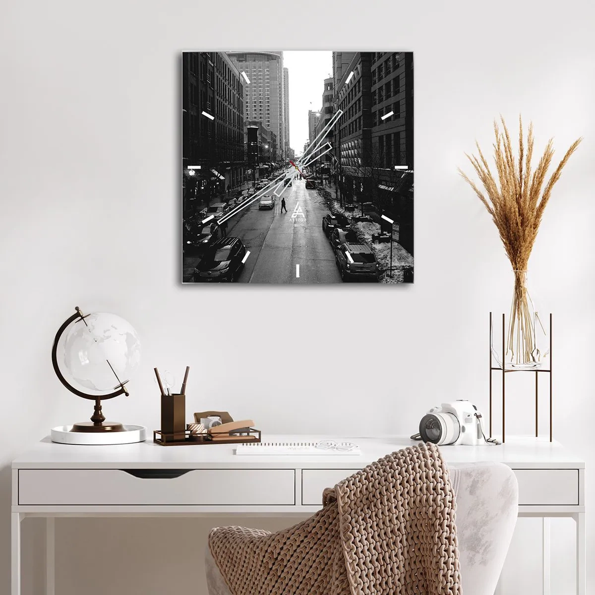 Wall clock - Clock on glass - Another Normal Day - 30x30 cm