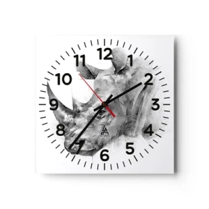 Wall clock - Clock on glass - African Portrait - 30x30 cm
