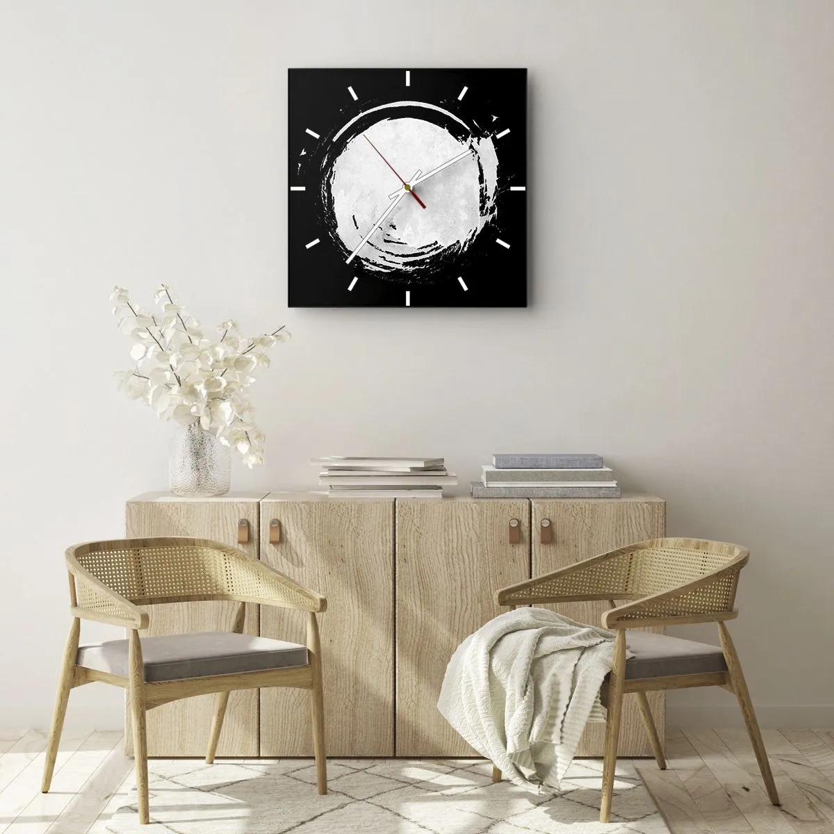 Wall clock - Clock on glass - Good Solution - 40x40 cm