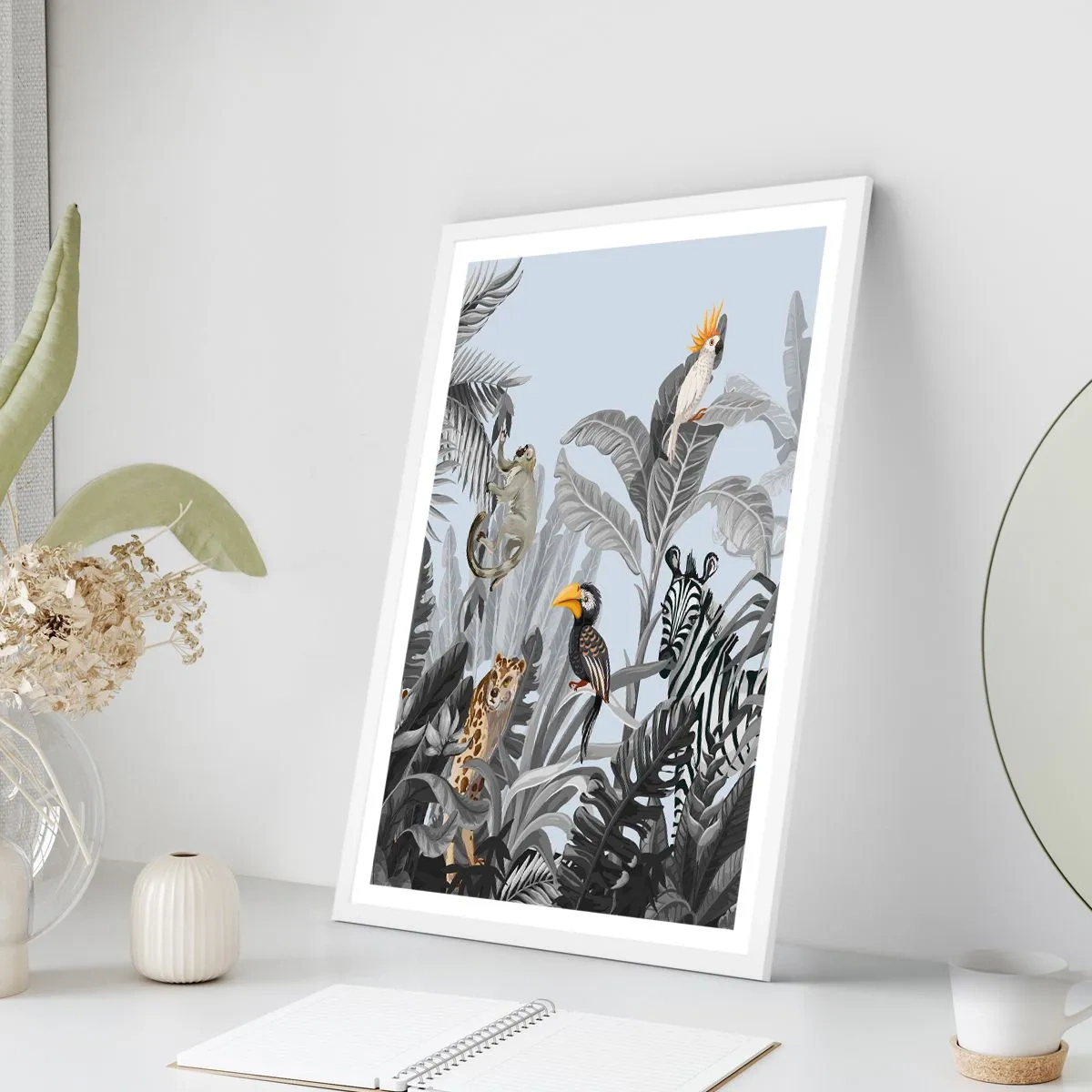 Poster in white frmae - African Fairy Tale - 61x91 cm