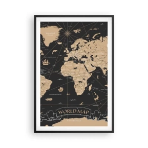 Poster in black frame - Borders of My World - 61x91 cm