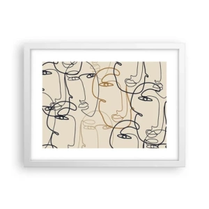 Poster in white frmae - Multiplied Portrait - 40x30 cm