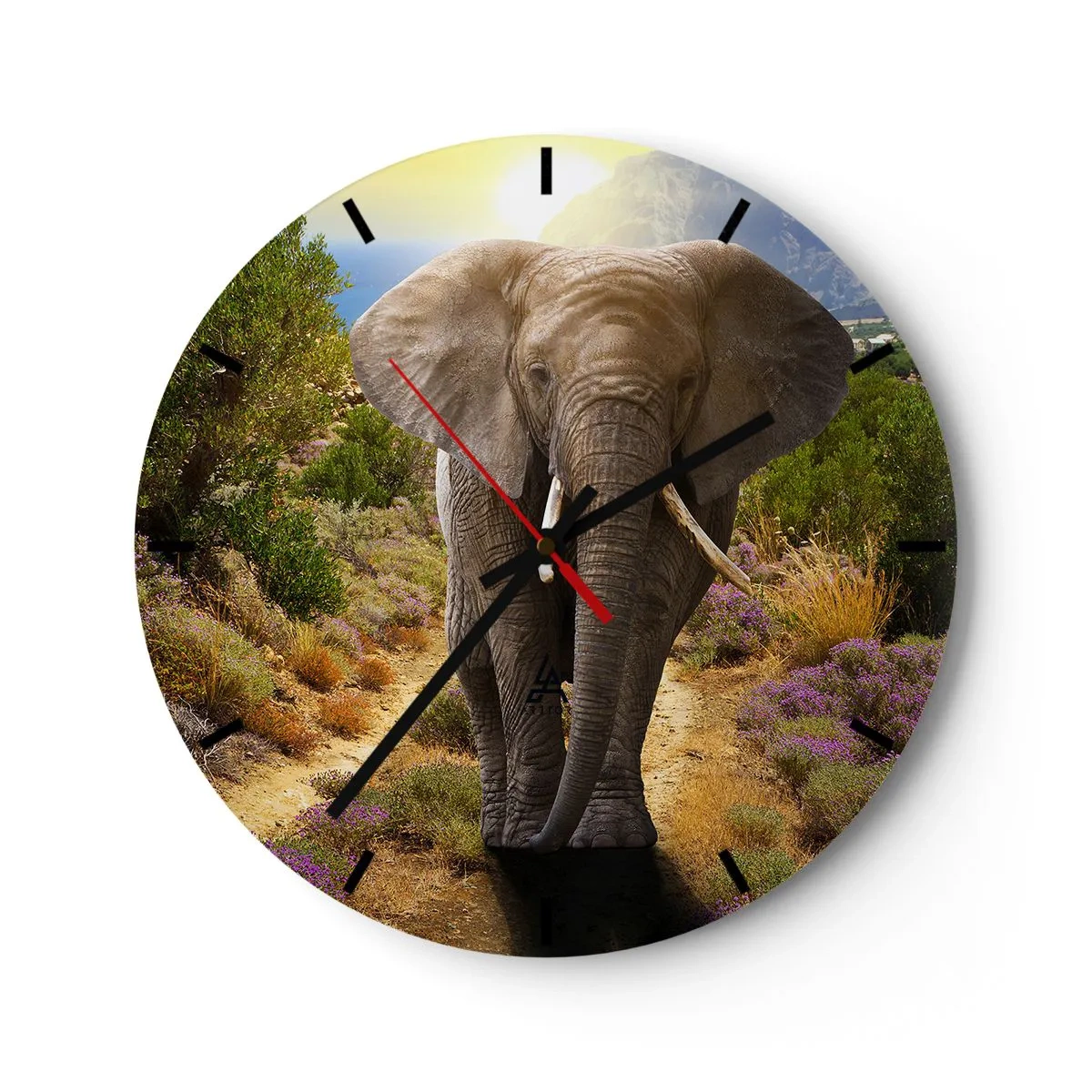 Wall clock - Clock on glass - This is What Eden Looked Like - 40x40 cm