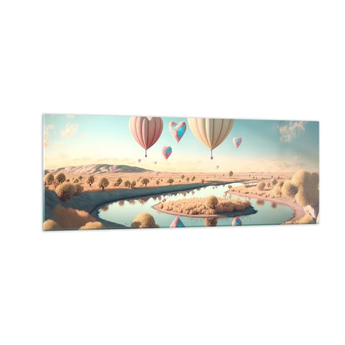 Glass picture - Love Lifts You up - 140x50 cm