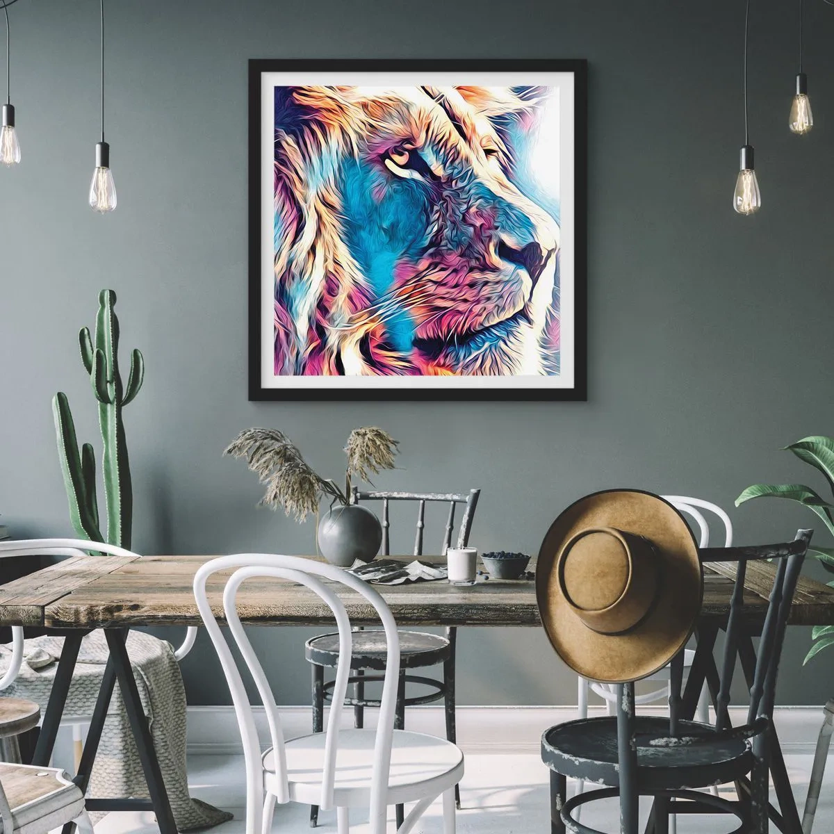 Poster in black frame - Wisdom of Nature - 60x60 cm