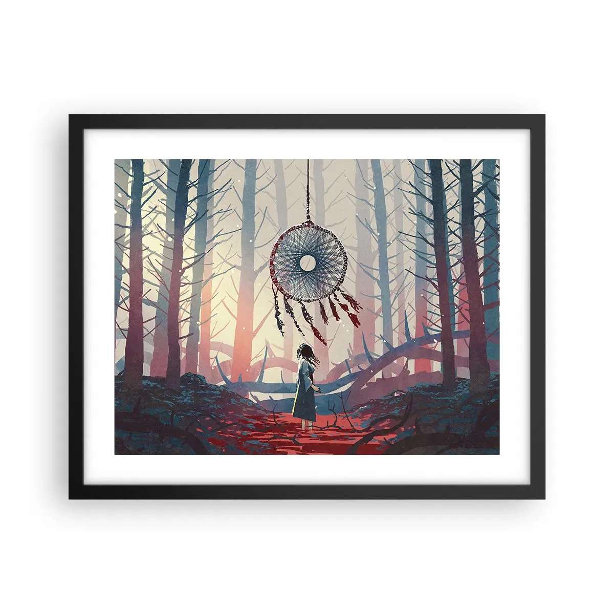 Poster in black frame - Mysterious Ritual of Life - 50x40 cm