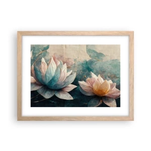 Poster in light oak frame - Stars of the Lake - 40x30 cm