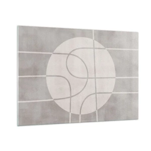 Glass picture - Circular and Straight - 100x70 cm