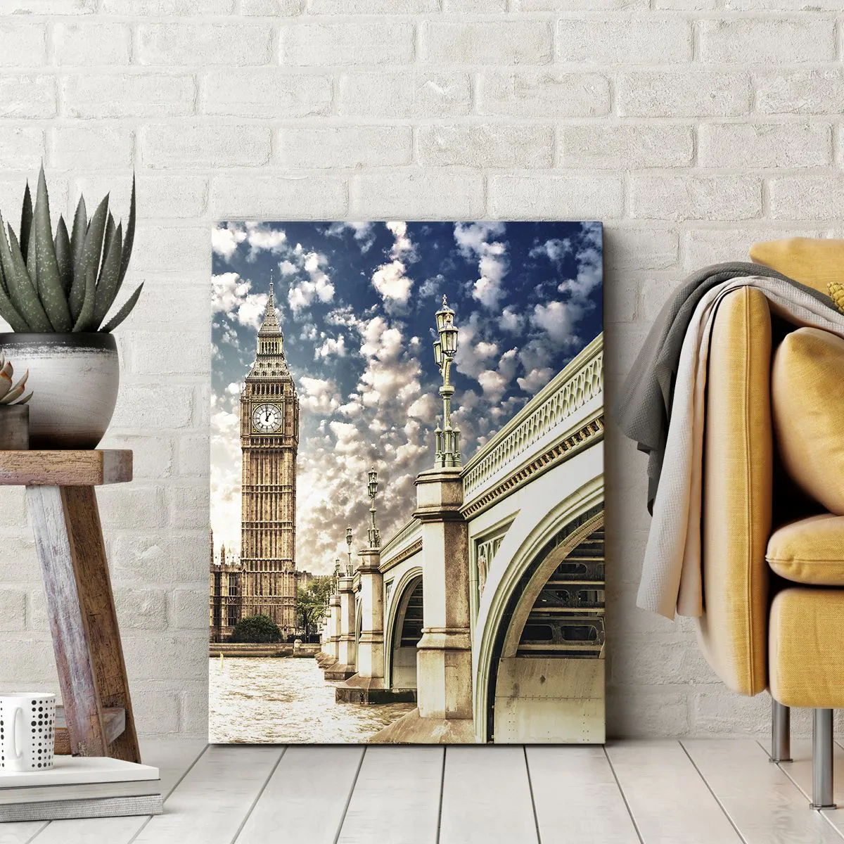 Canvas picture - Clouds over the Thames - 55x100 cm